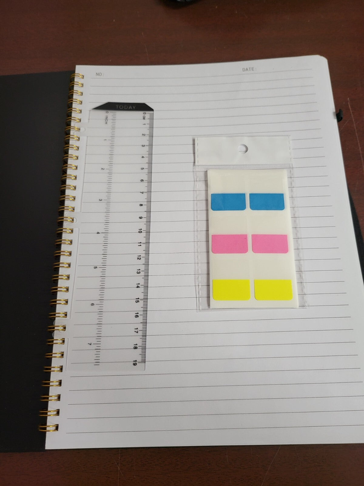 Spiral TO DO Notebook Calendar 8.5 x 11"List  Black, Elastic Strap, Pencil Holde