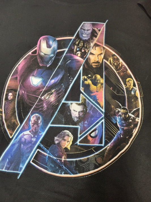 Adult Novelty T-shirt Marvel Avengers Infinity War  size 0 Black, Multicolor