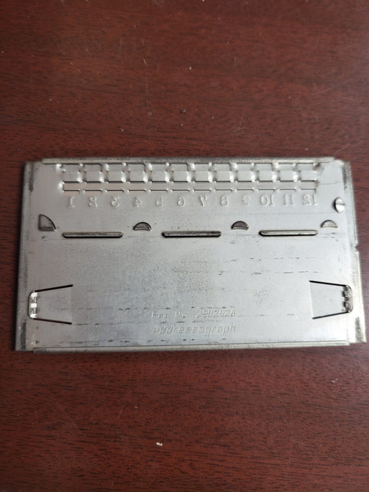 Private Listing for  shnuki18 Vintage Address-ograph Metal Plate