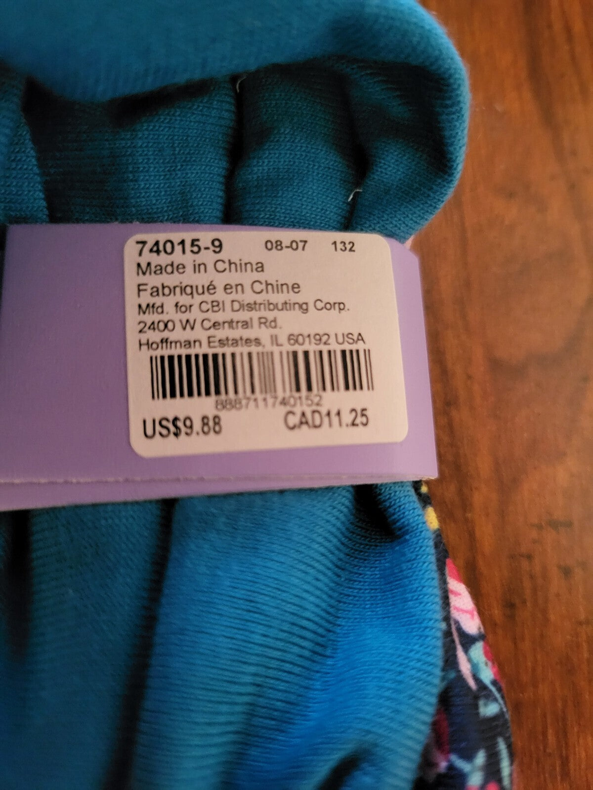 Claire's 2 Pack Head Bands Hair Hair Wrap Blue & Floral 18" Stretch Knit Cotton