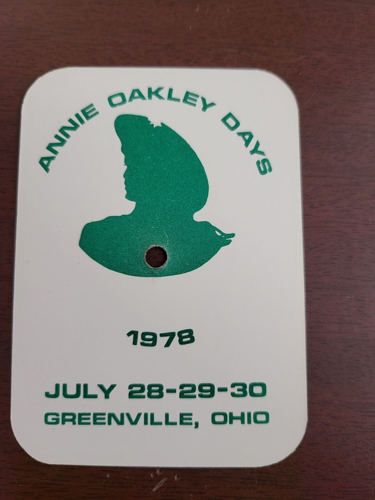 Vintage Annie Oakley Novelty Shot Playing Card 1978 Hometown Celebration
