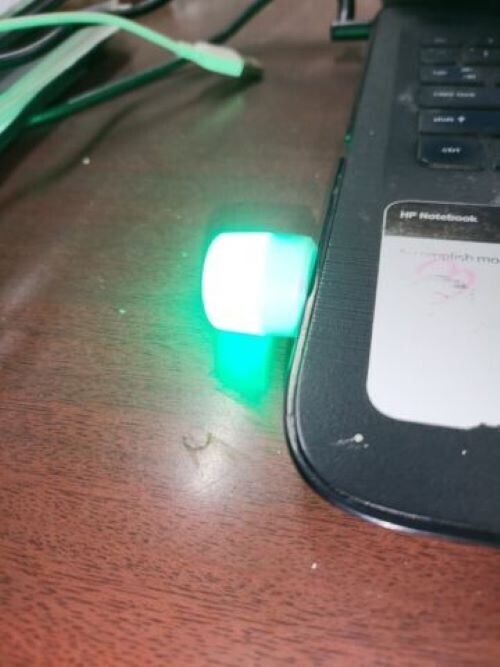 USB Night Light GREEN Compact Portable Atmosphere Light Mini Car Nursery Bath