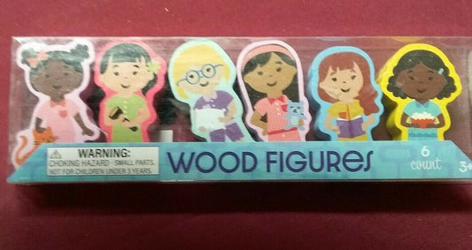Horizon 6 Count Wood Figures 2.5" Toys age 3+  Children