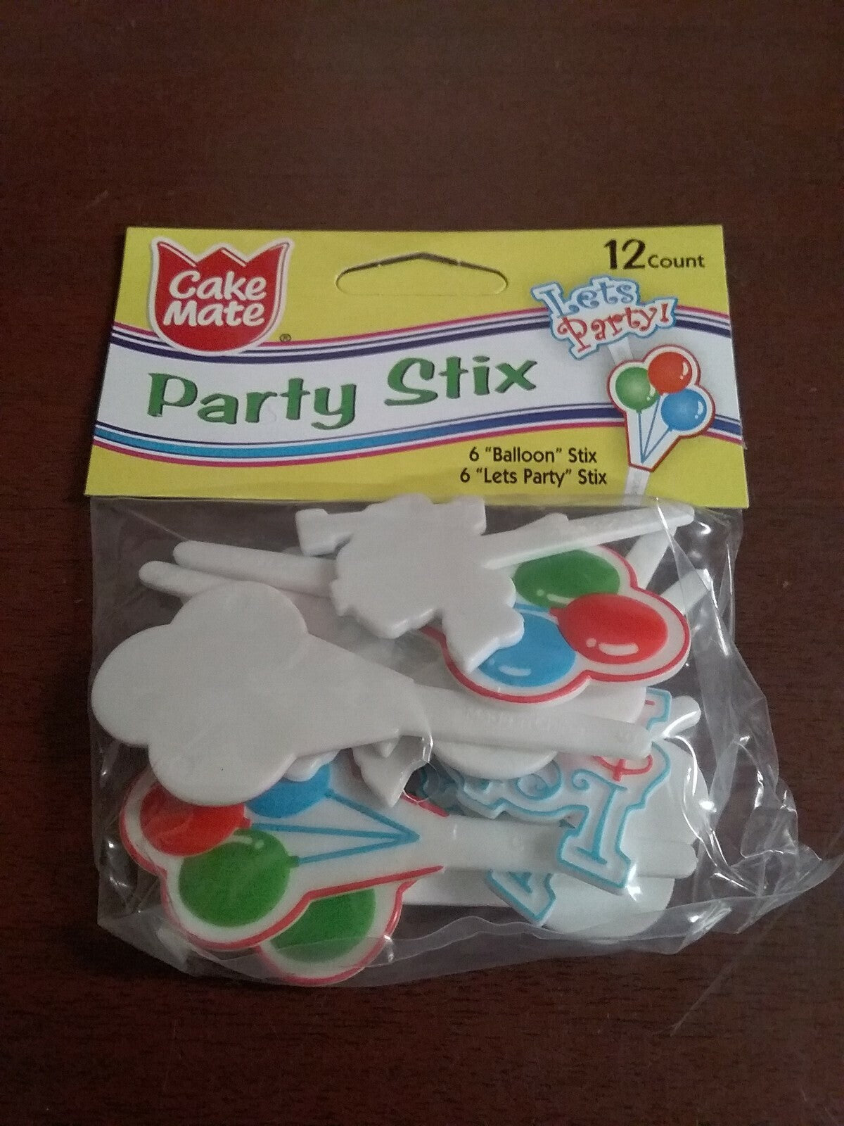 Cupcake  Topper Picks Toppers 12ct  Packs Let's Party & Balloons NIP