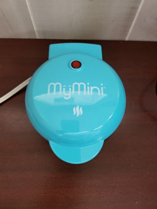 My Mini Waffle Maker Make Pancakes Hand Pies Burgers Omelets MORE Sky Blue ~5"