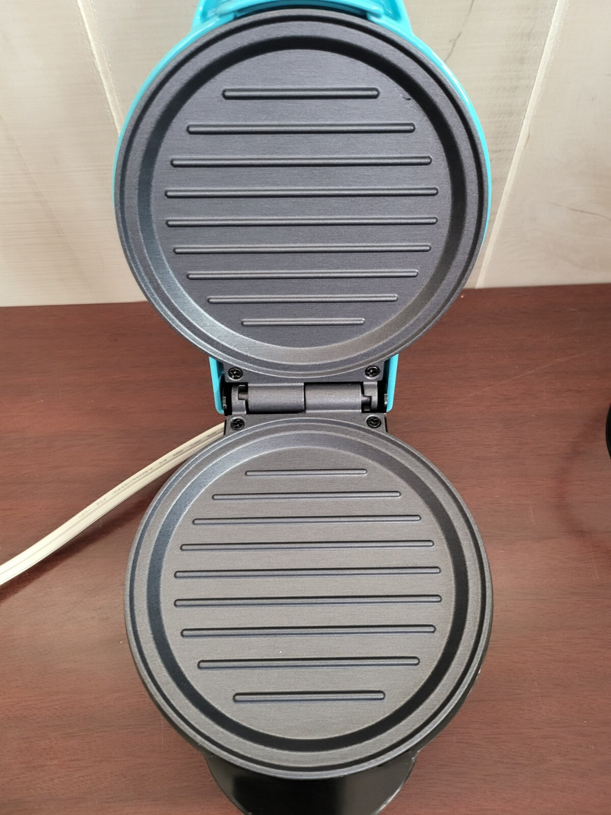 My Mini Waffle Maker Make Pancakes Hand Pies Burgers Omelets MORE Sky Blue ~5"