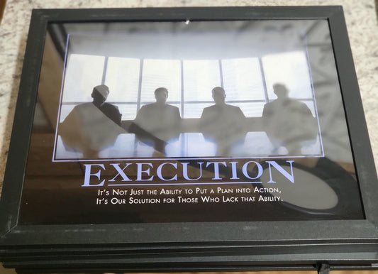 DeMotivational Poster EXECUTION 11 x 14" FRAMED Funny Novelty Insults Execution