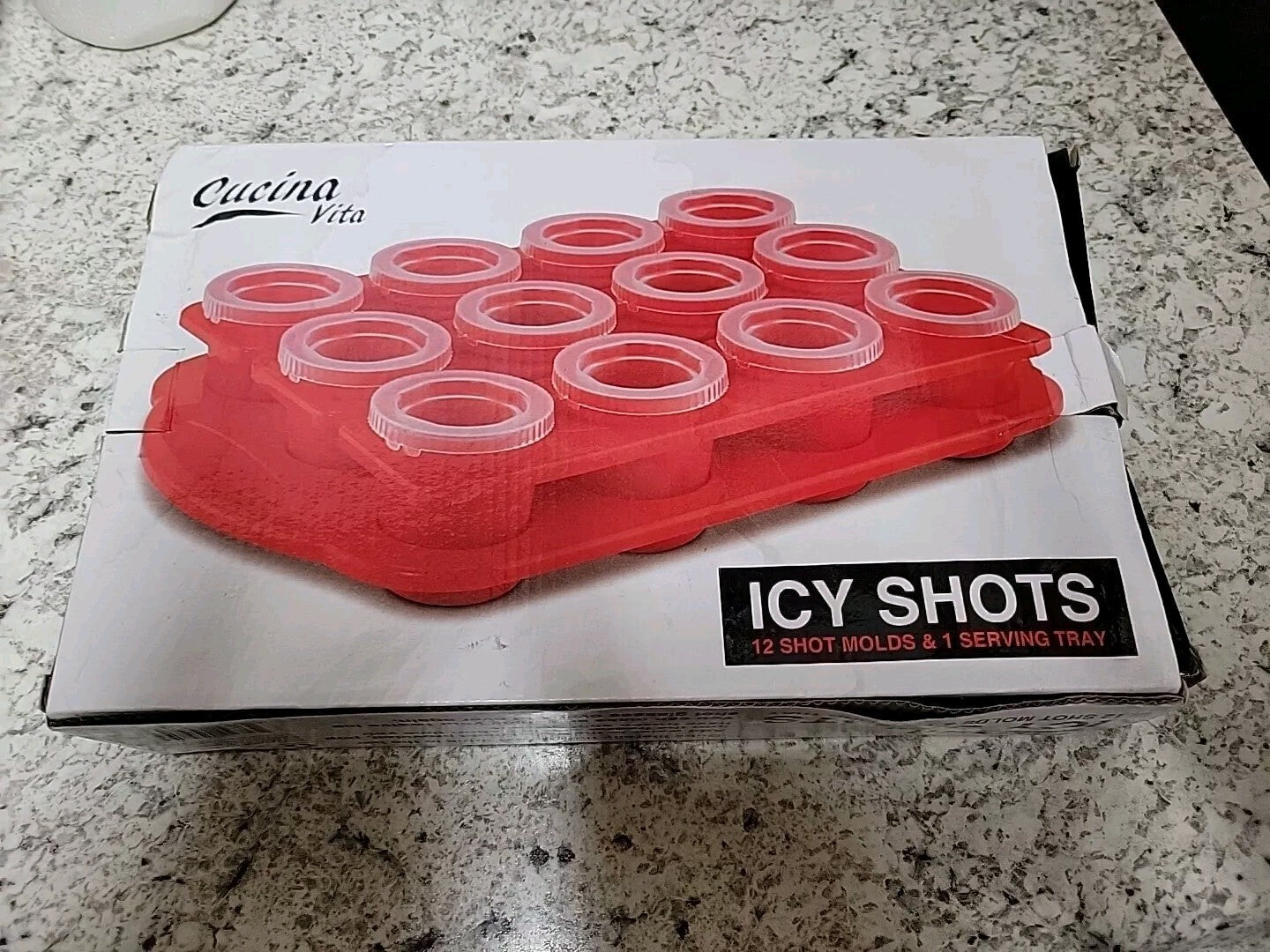 Ice Shot Glasses  Ice Mold - 12 Ice Glasses and 1 Serving Tray