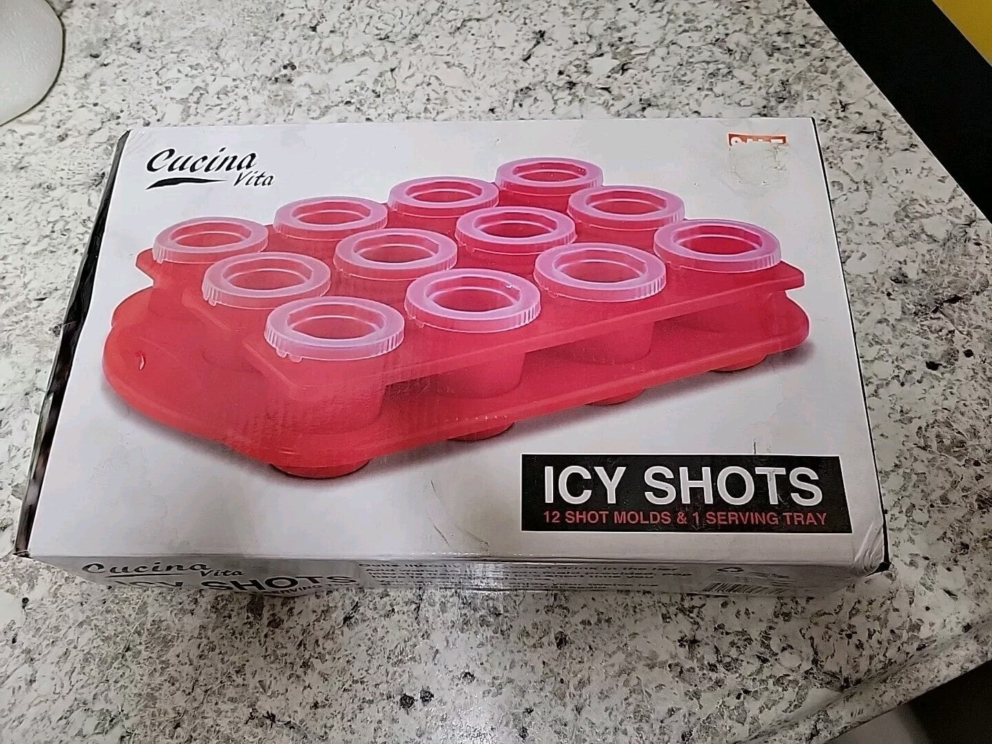 Ice Shot Glasses  Ice Mold - 12 Ice Glasses and 1 Serving Tray