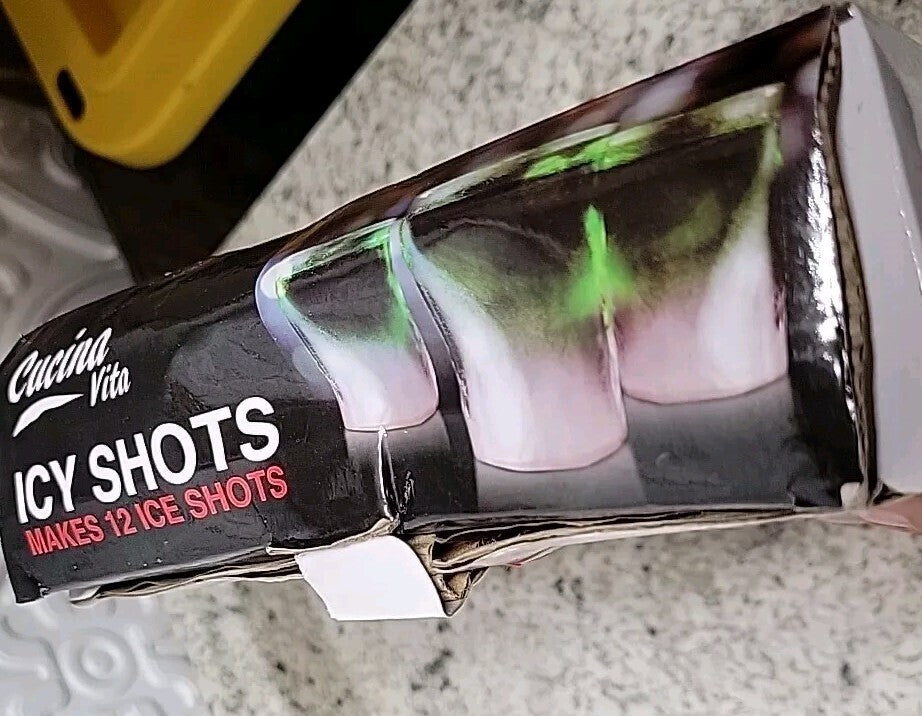 Ice Shot Glasses  Ice Mold - 12 Ice Glasses and 1 Serving Tray