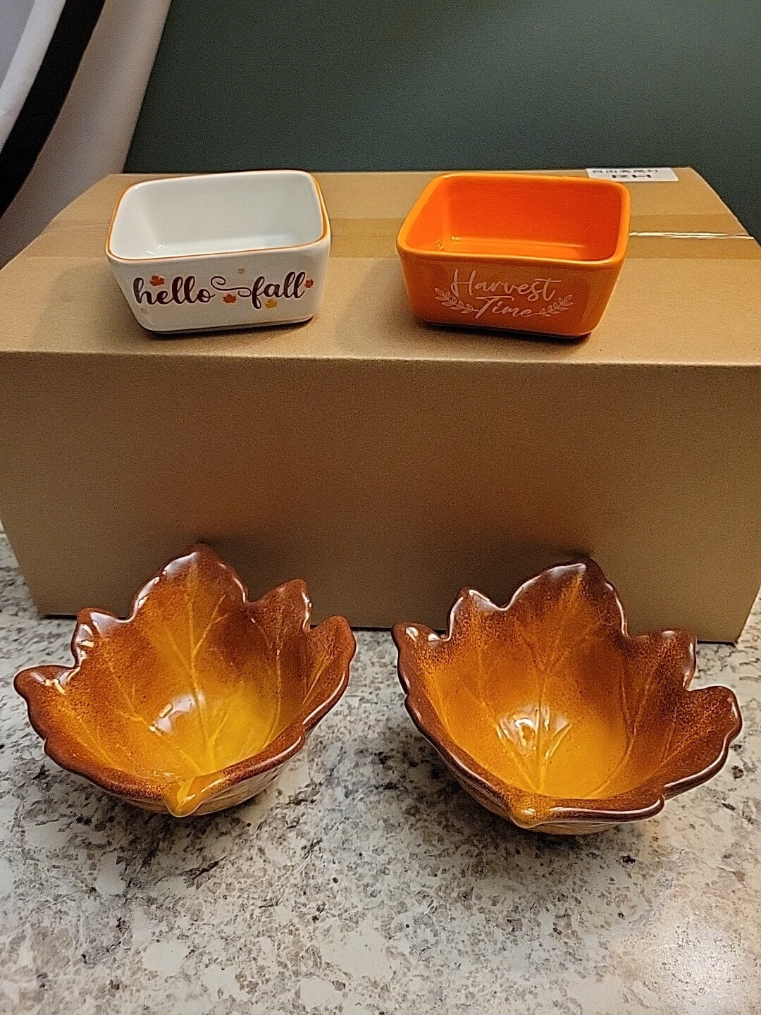Fall Decor Lot 4 Pc Harvest Autumn Leaves