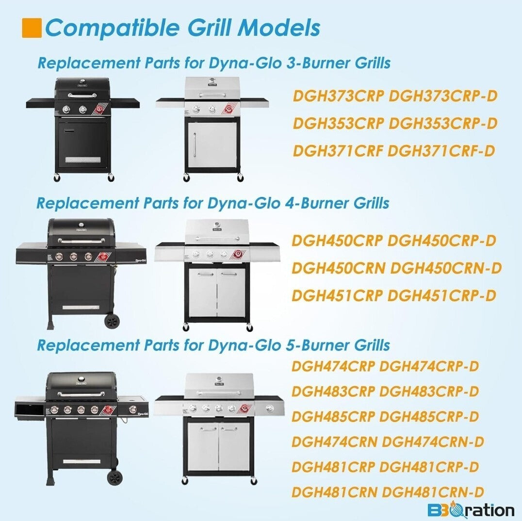 Grill Replacement Parts for Dyna Glo 5-Burner DGH474CRP DGH483CRP DGH485CRP,...