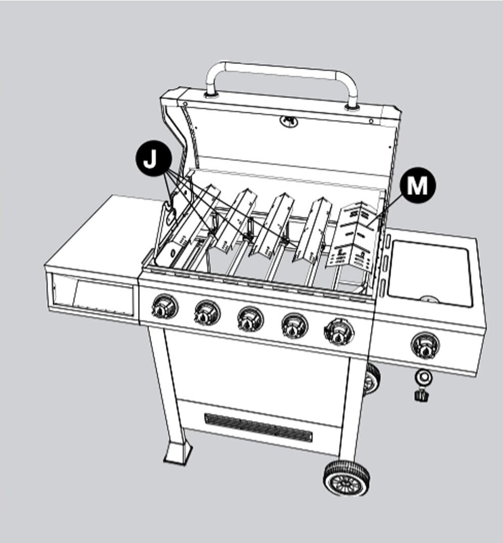 Grill Replacement Parts for Dyna Glo 5-Burner DGH474CRP DGH483CRP DGH485CRP,...