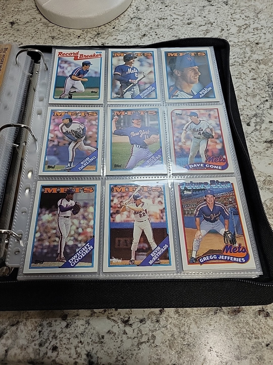 baseball card binder album Clear Full Of Old Baseball Cards
