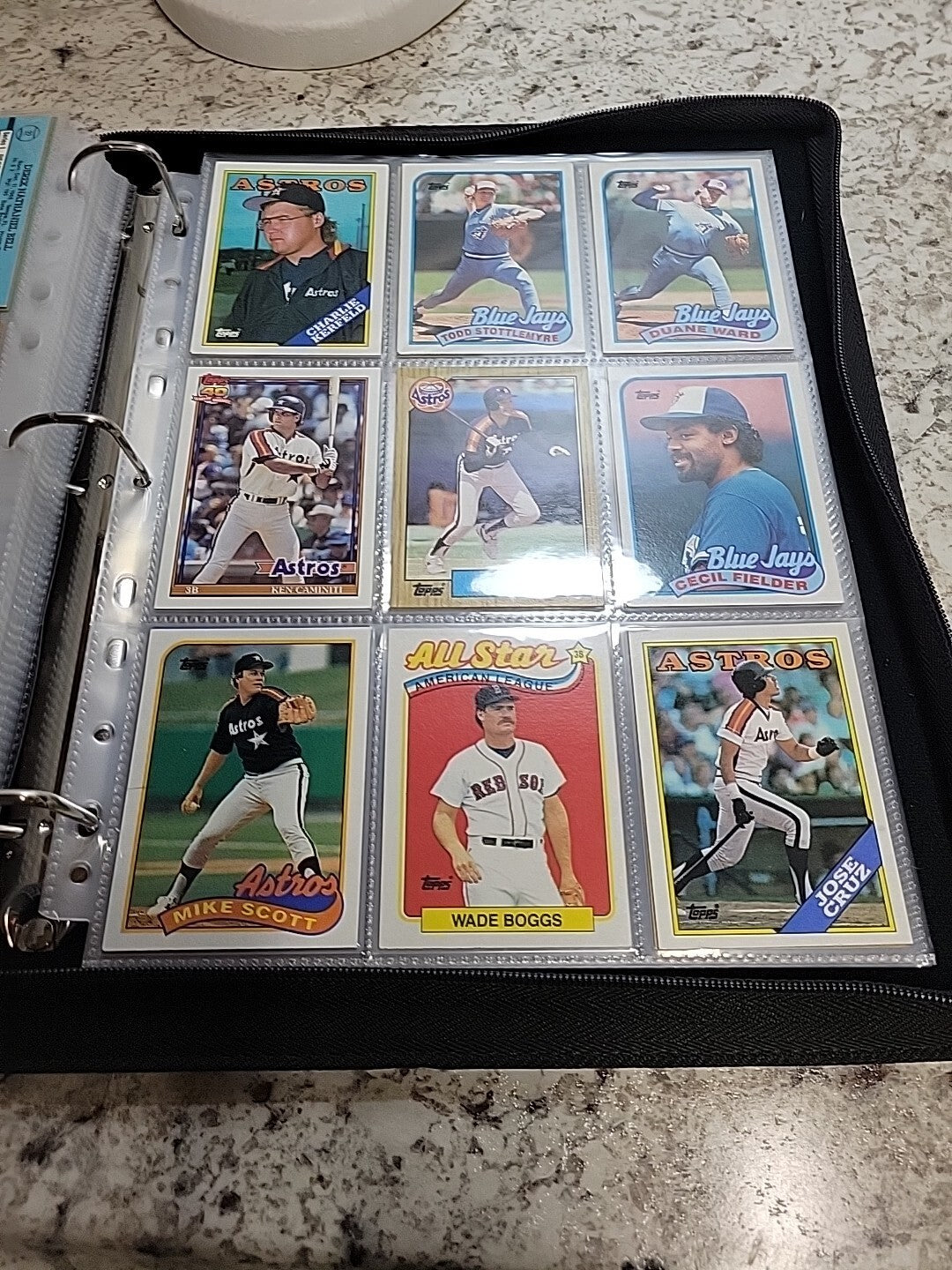 baseball card binder album Clear Full Of Old Baseball Cards