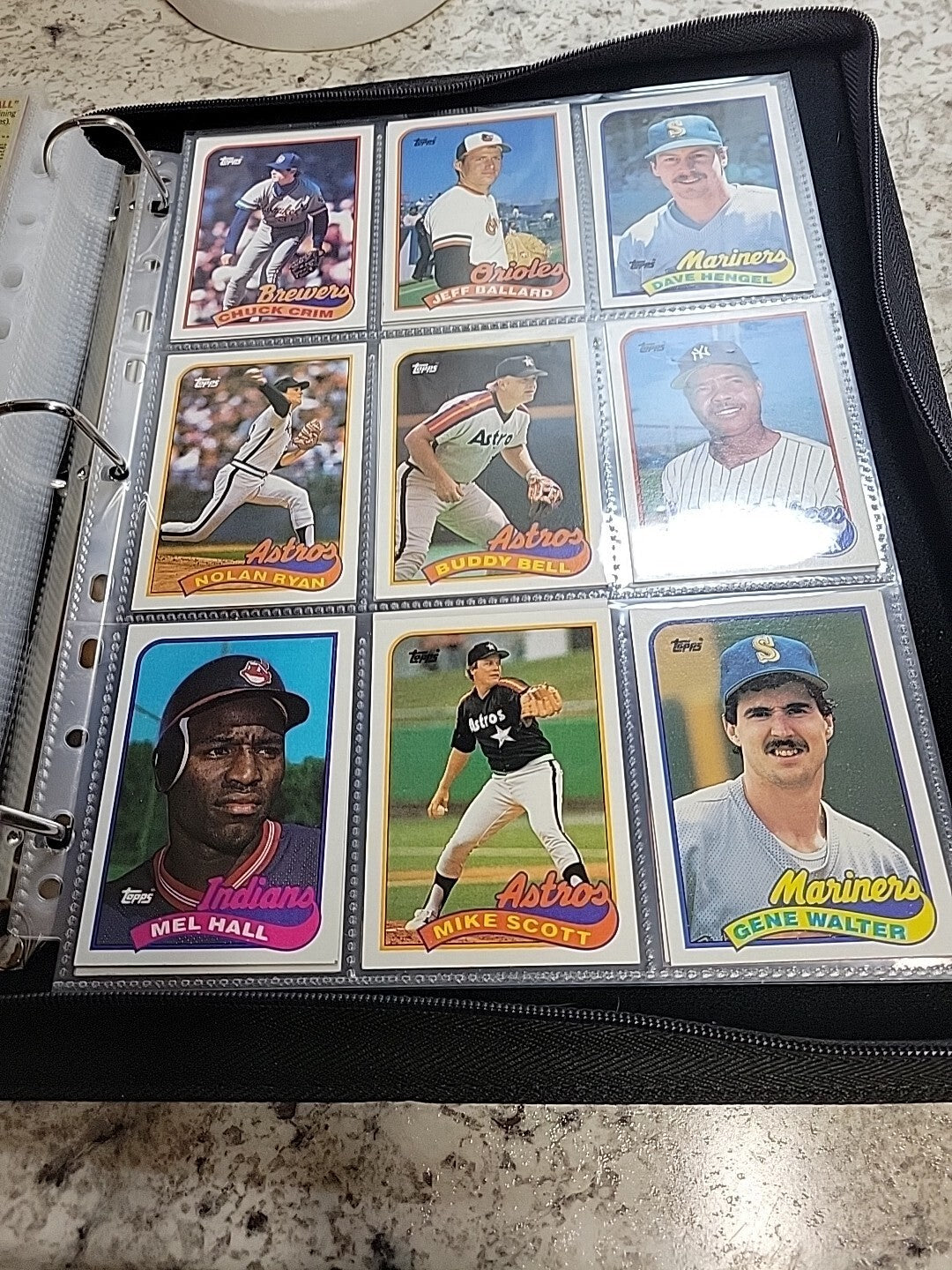 baseball card binder album Clear Full Of Old Baseball Cards