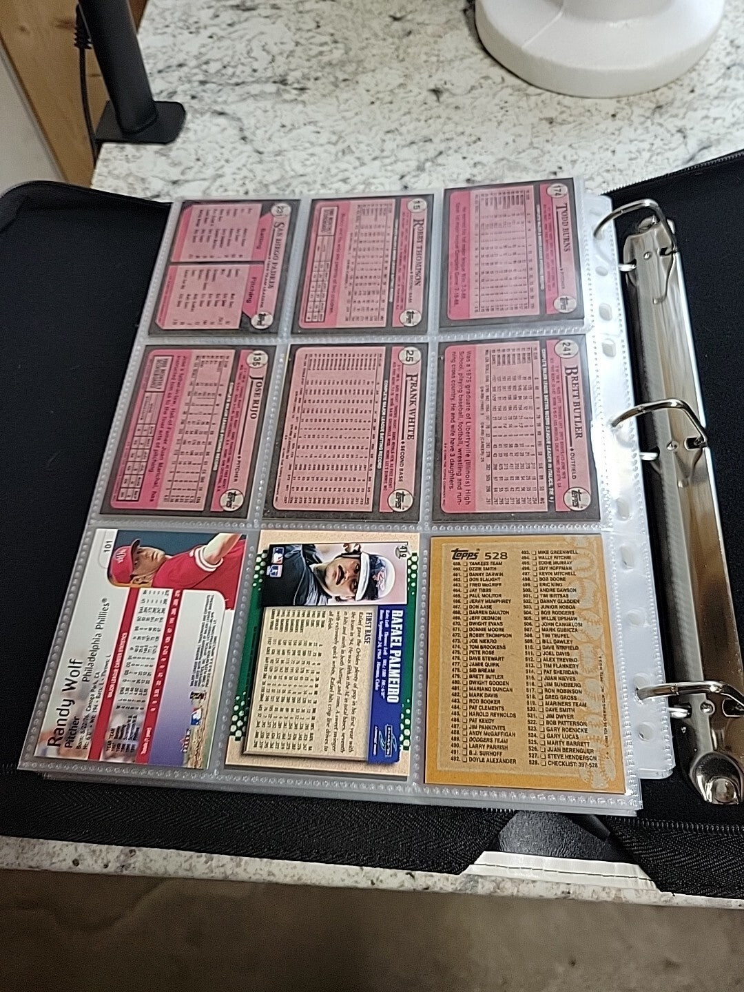 baseball card binder album Clear Full Of Old Baseball Cards