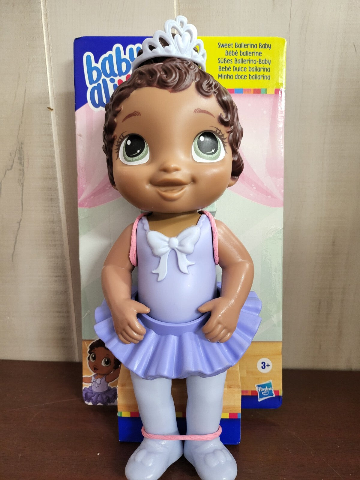 Baby Alive Doll  11" Sweet Ballerina  Brown Hair Black NIP