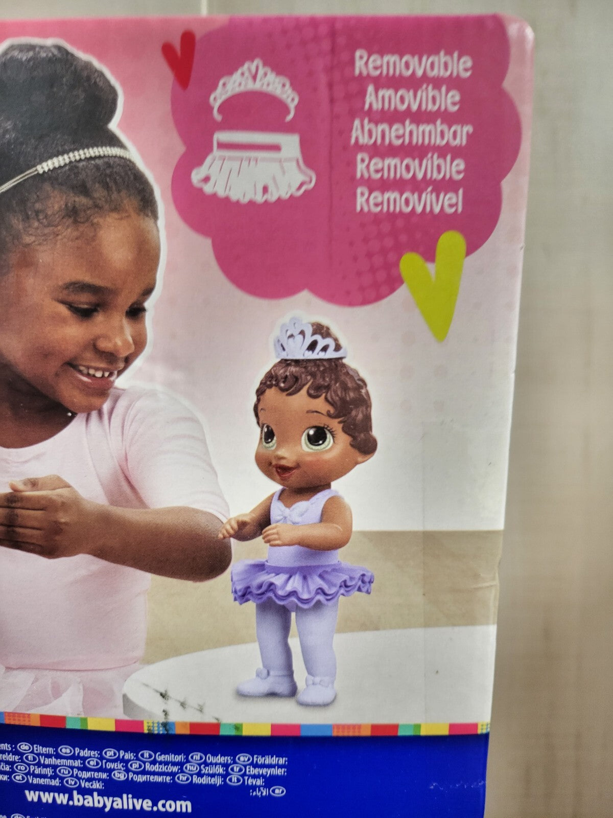 Baby Alive Doll  11" Sweet Ballerina  Brown Hair Black NIP