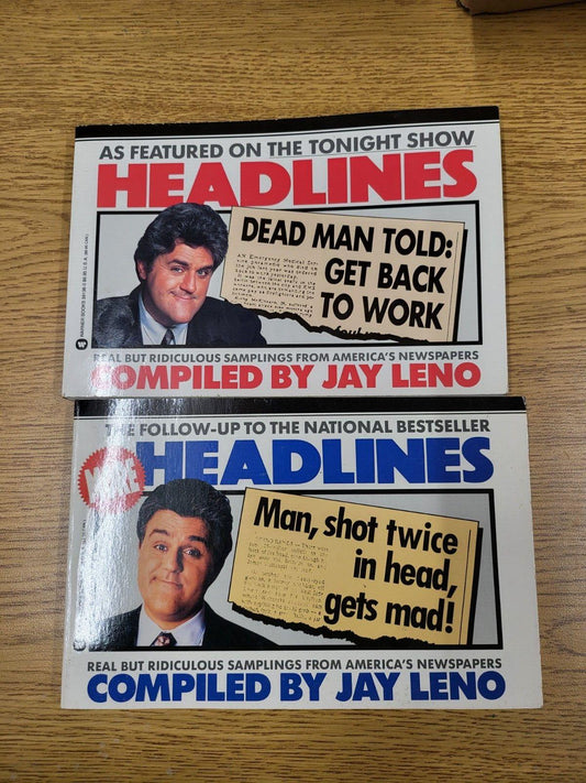 2 Books - Headlines & More Headlines  As Featured on The Tonight Show Real #2733