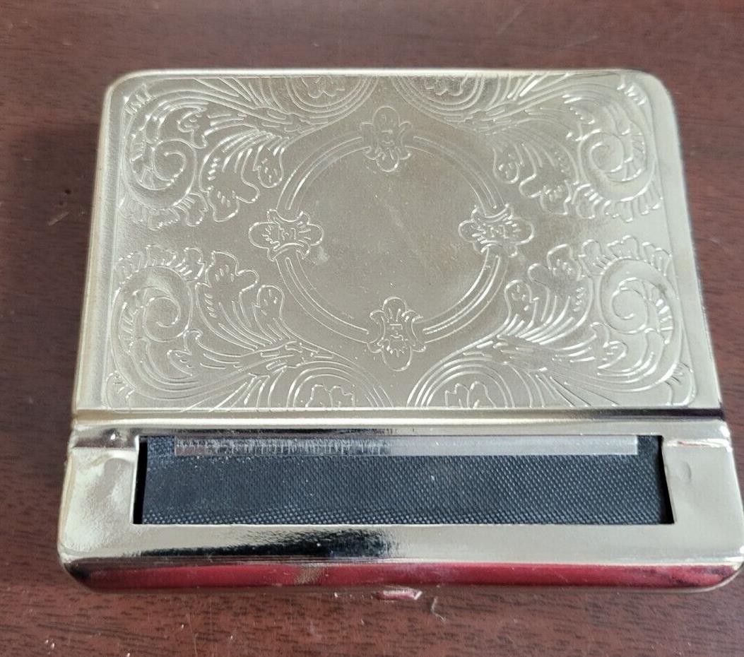 Silver Automatic Rolling Machine Tin Metal Smoke Tobacco Case Box Leafy 420