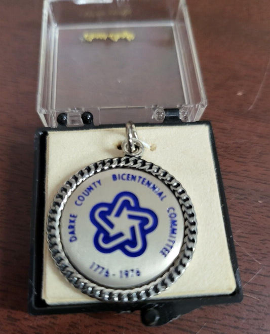 Darke County Bicentennial Pendant 1" 1976 NOS NIP #157