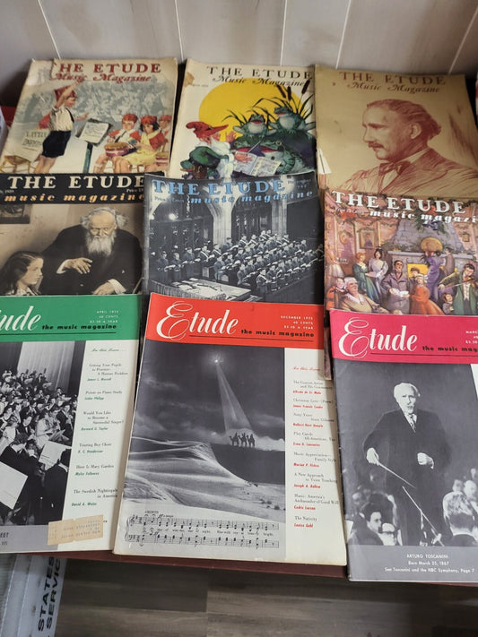 The Etude Music Magazine 17 Issues 1932-54   #2819 see desc for list of issues