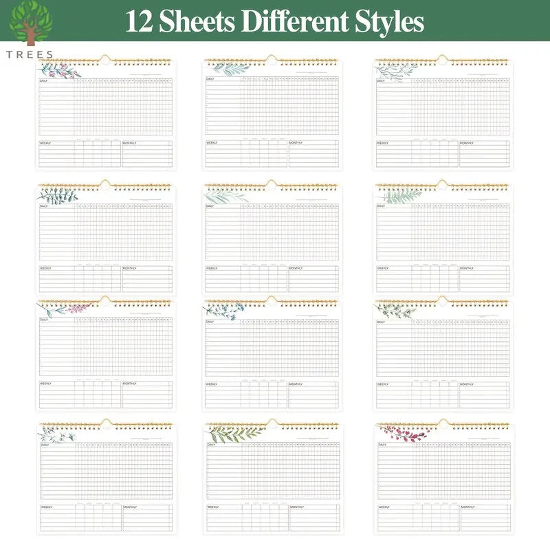Habit Tracker Calendar Spiral Binding Habit Journal Boost Productivity