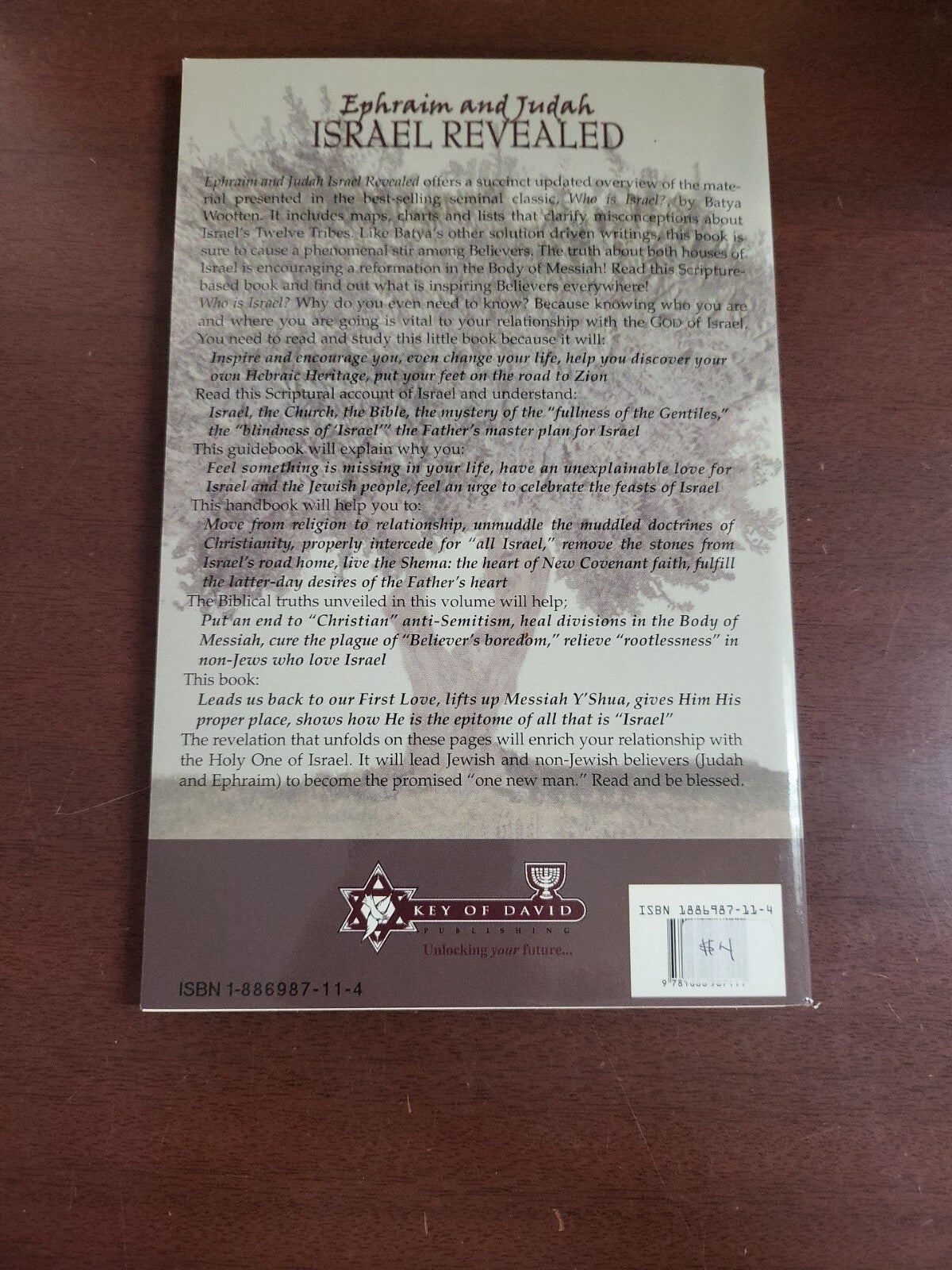 Book -  Ephraim and Judah ISRAEL Rervealed by Batya Ruth Wootten #2830