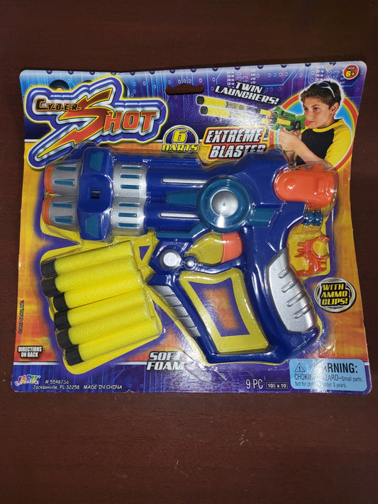 Cyber Shot Soft Foam Twin Launchers Extreme Dart Gun Blaster Toy