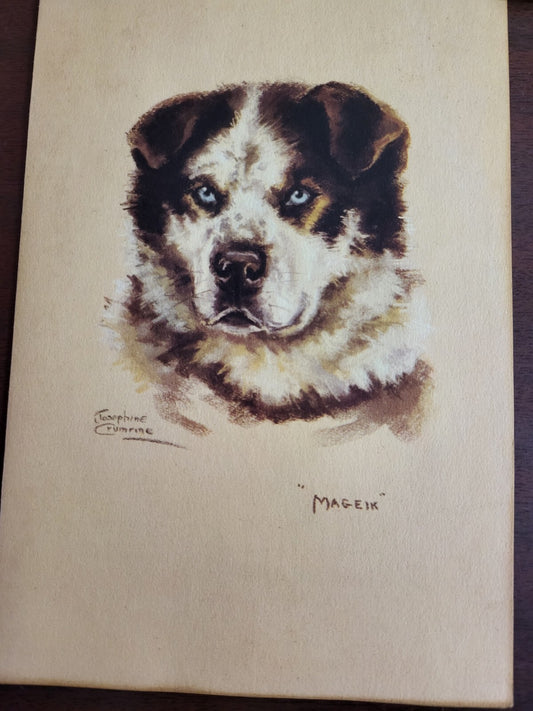 1940s Josephine Crumrine Lithography Mageik Alaska Steamship Co Menu 5.5 x 8"