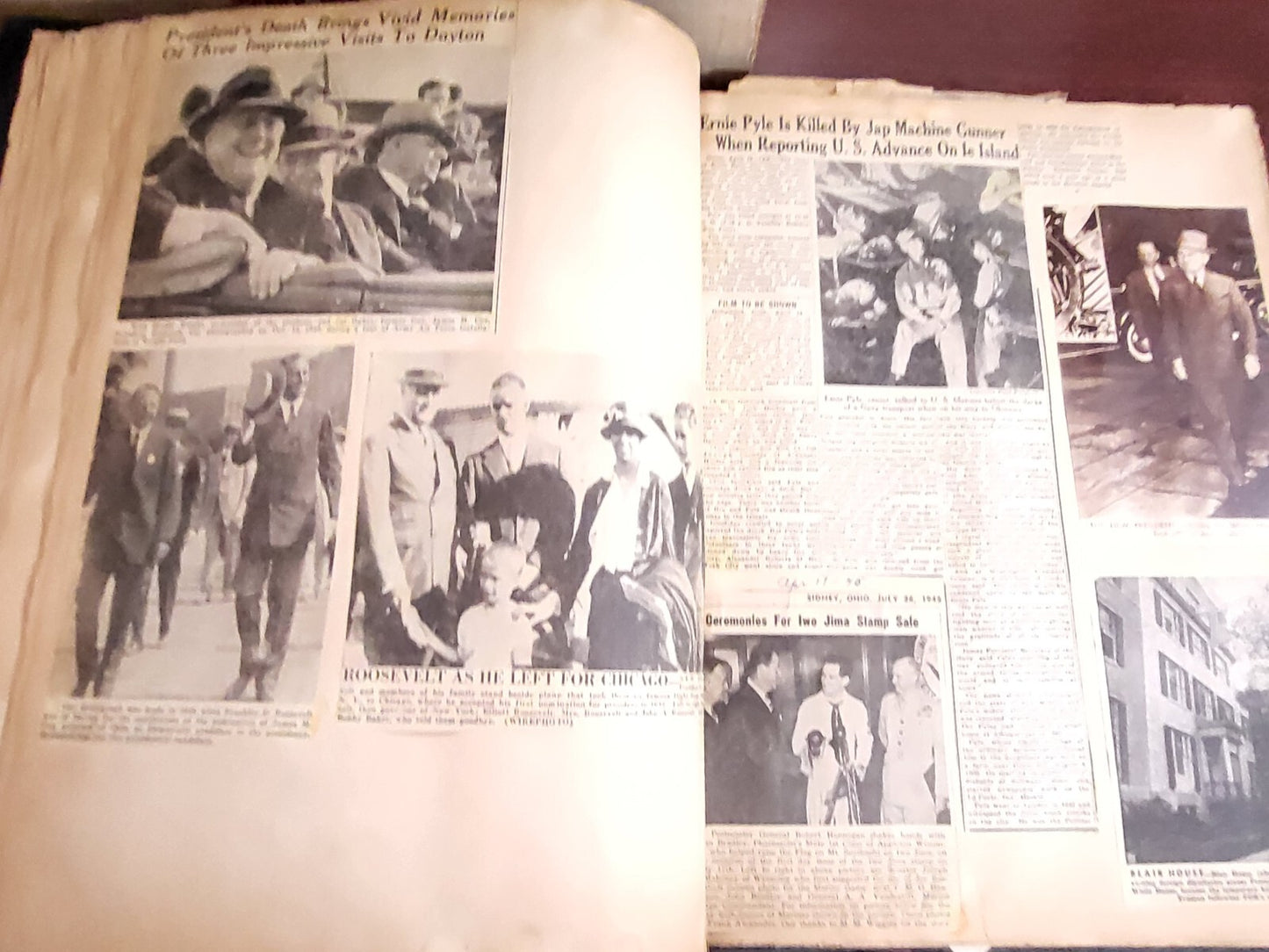 Vintage Scrapbook 1930-70s era National & Local News Personal Memorabilia* #2814