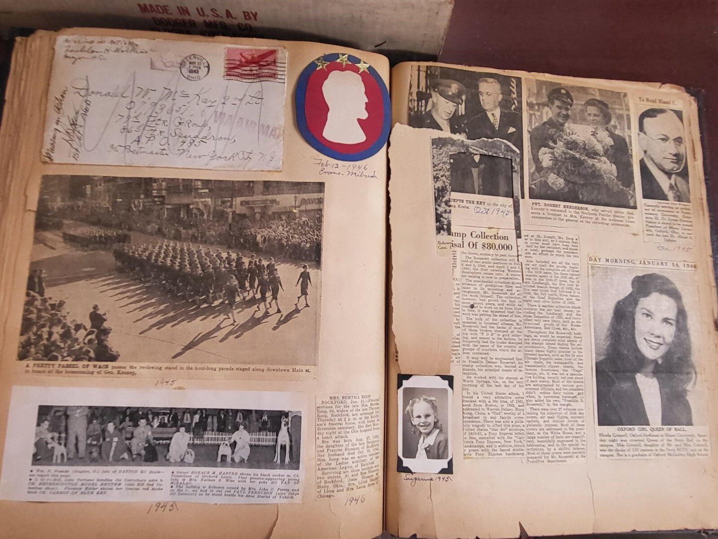 Vintage Scrapbook 1930-70s era National & Local News Personal Memorabilia* #2814