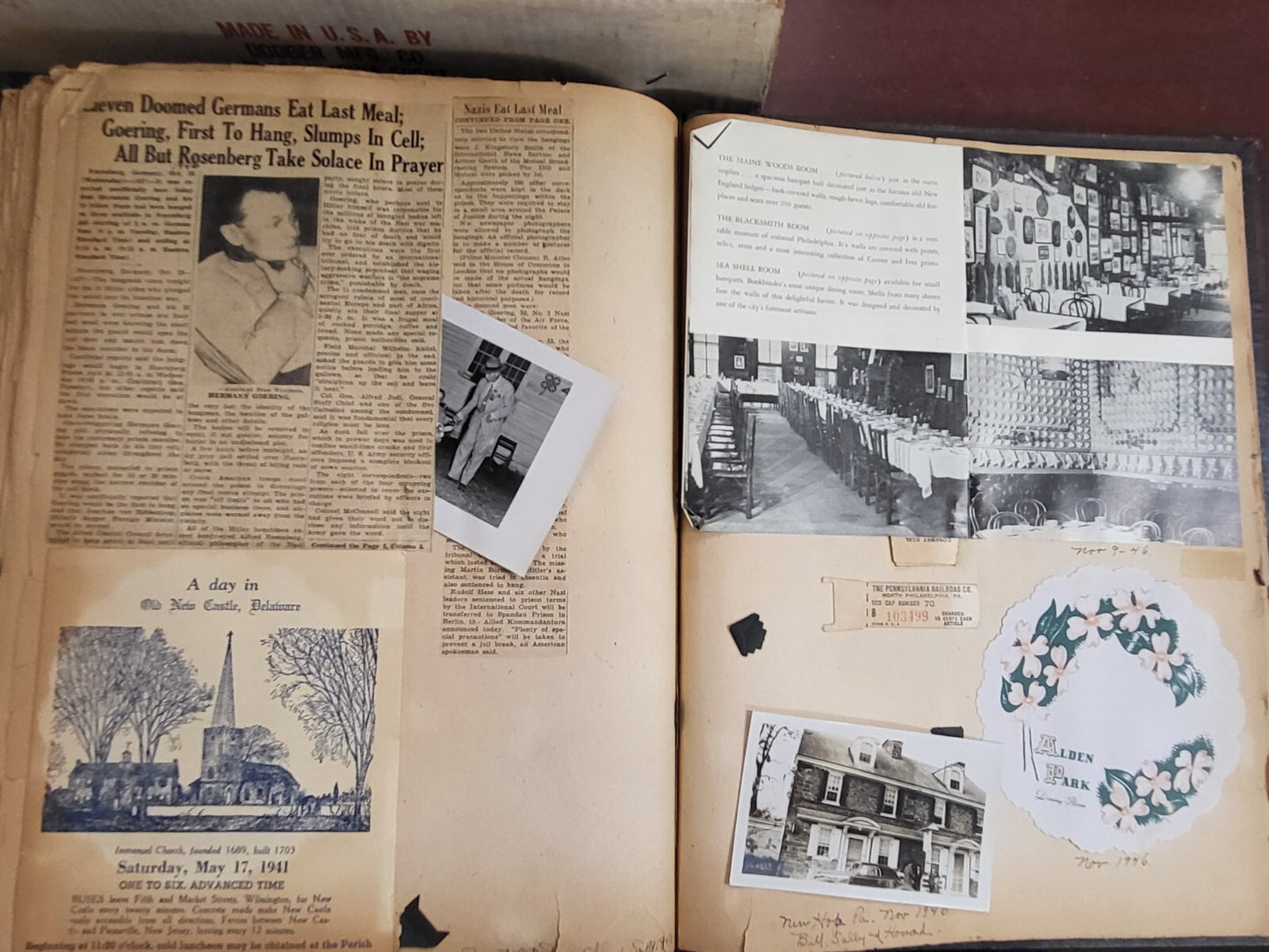 Vintage Scrapbook 1930-70s era National & Local News Personal Memorabilia* #2814