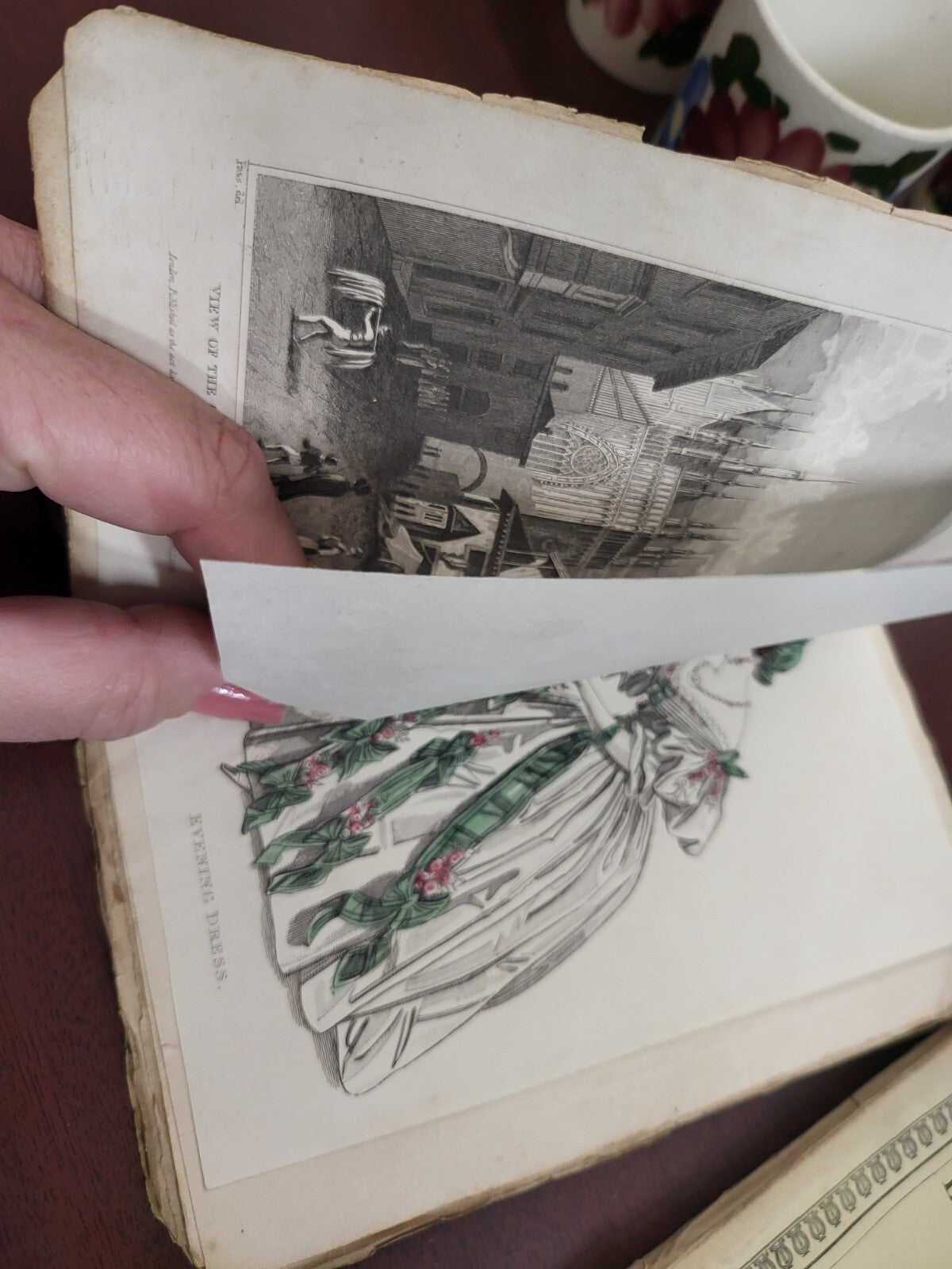 2 Antique Books Ladies' Cabinet of Fashion Music Romance July 1837 & April 1835