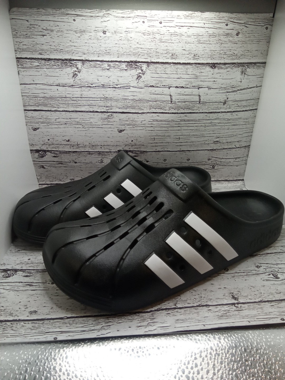 adidas Adilette Clog Black White Black Slip On GZ5886 Men's Sandals Mule