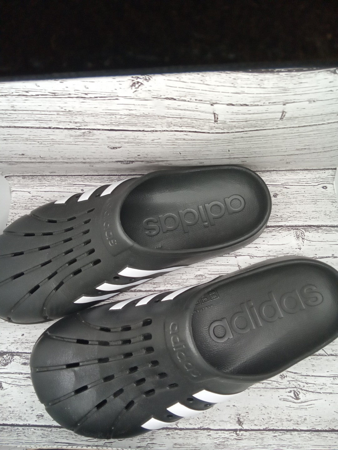 adidas Adilette Clog Black White Black Slip On GZ5886 Men's Sandals Mule