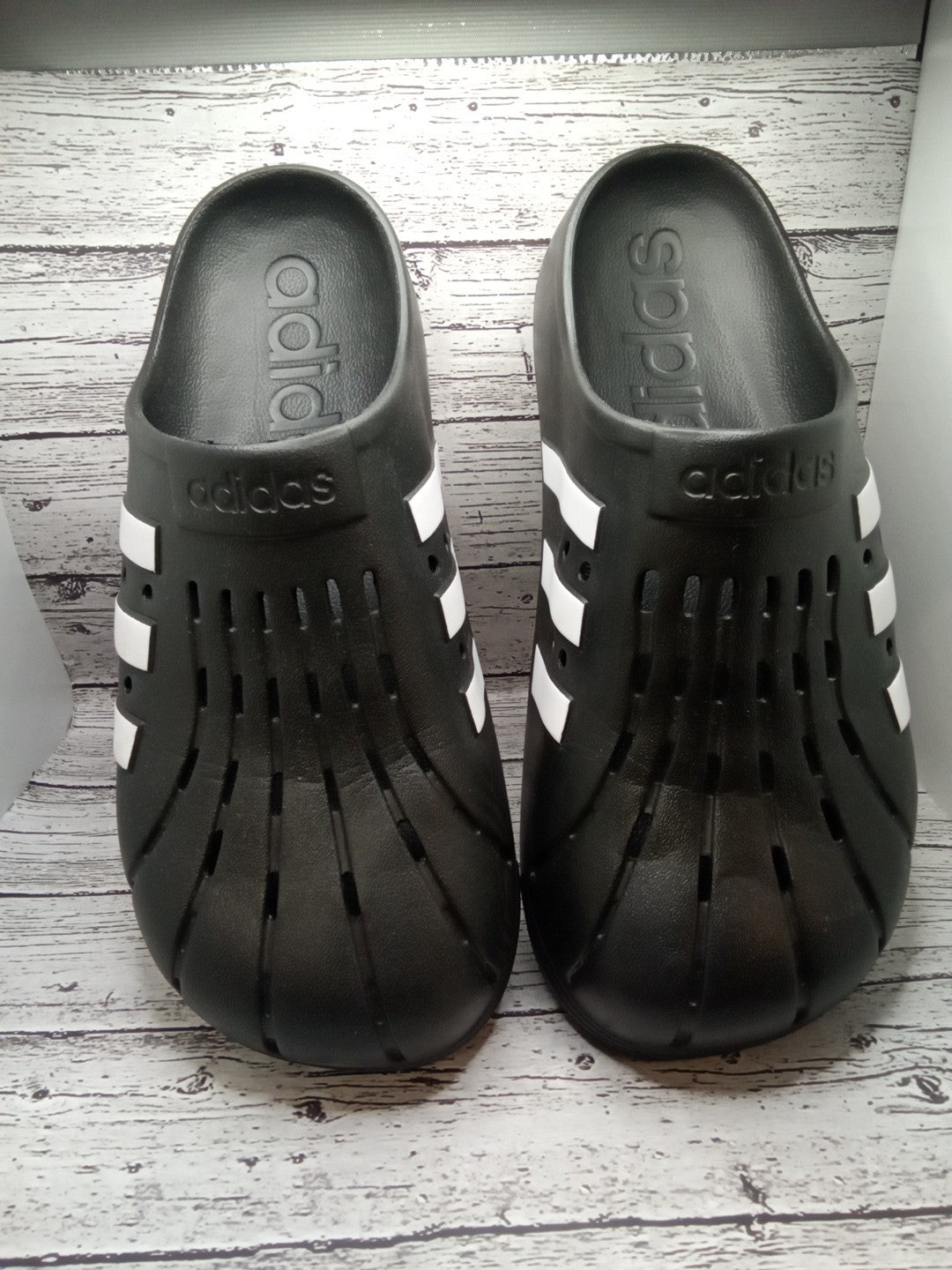adidas Adilette Clog Black White Black Slip On GZ5886 Men's Sandals Mule
