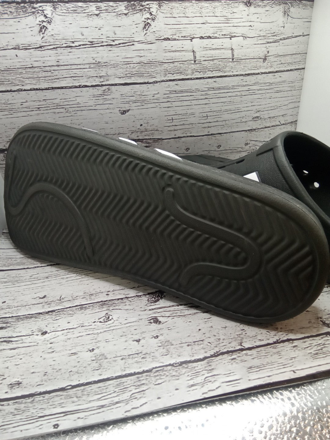 adidas Adilette Clog Black White Black Slip On GZ5886 Men's Sandals Mule
