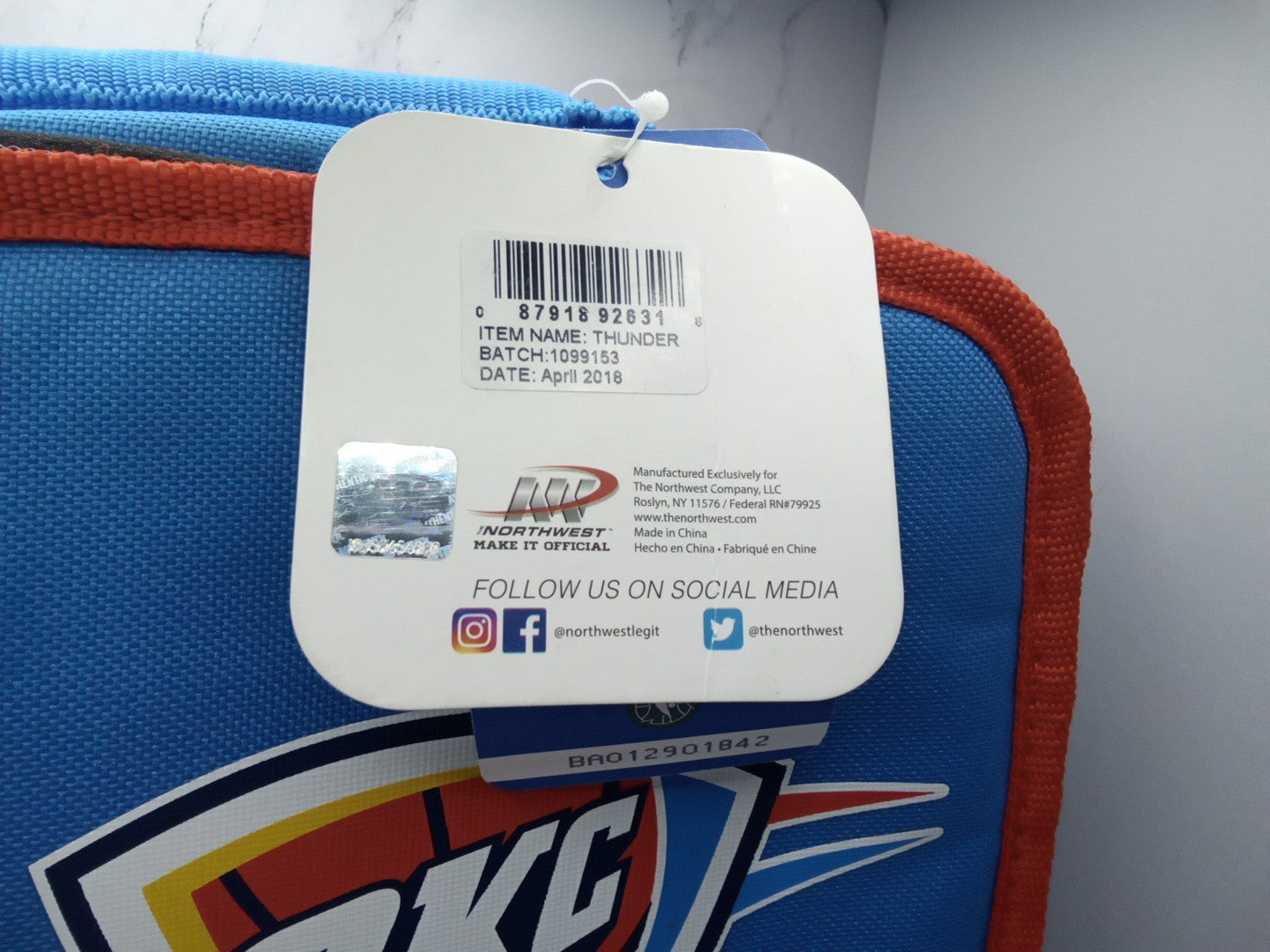 Northwest Thunder NBA Okc Lunch Bag