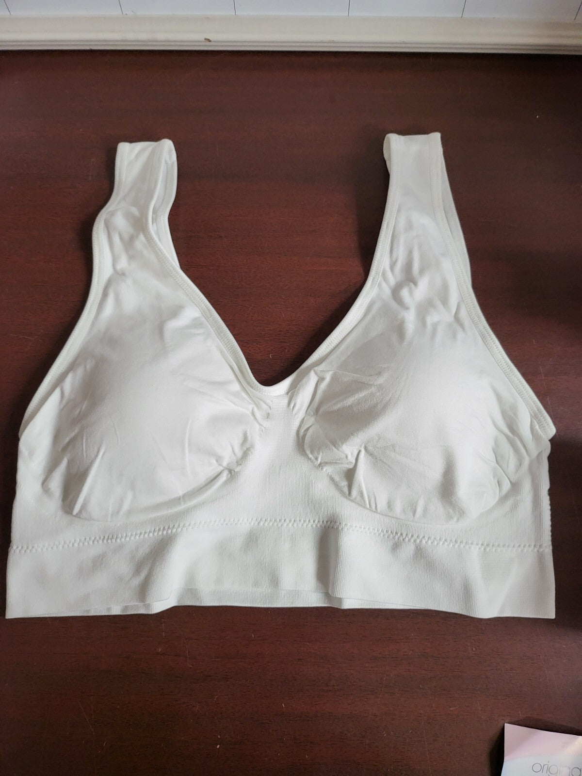 Genie Bra 3 Pack size 26B MEDIUM  Comfort Sports Bras  White - Removable Pads