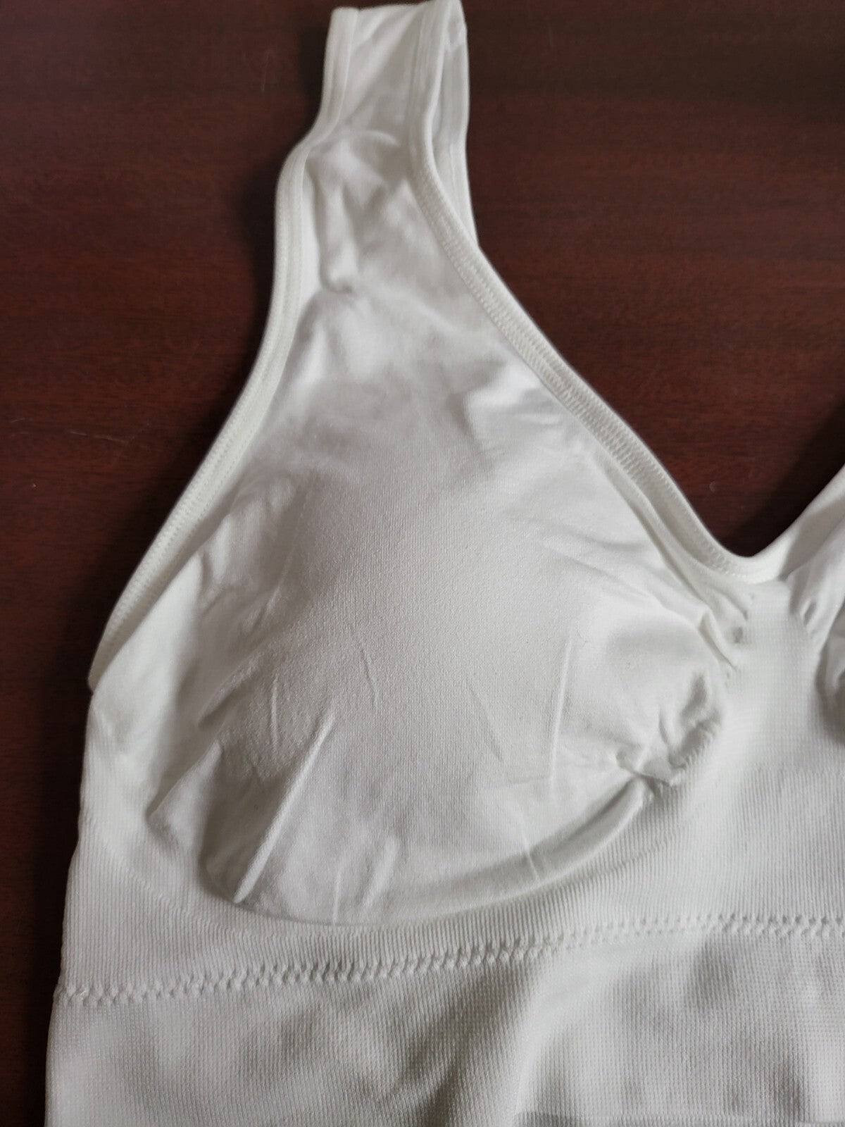 Genie Bra 3 Pack size 26B MEDIUM  Comfort Sports Bras  White - Removable Pads
