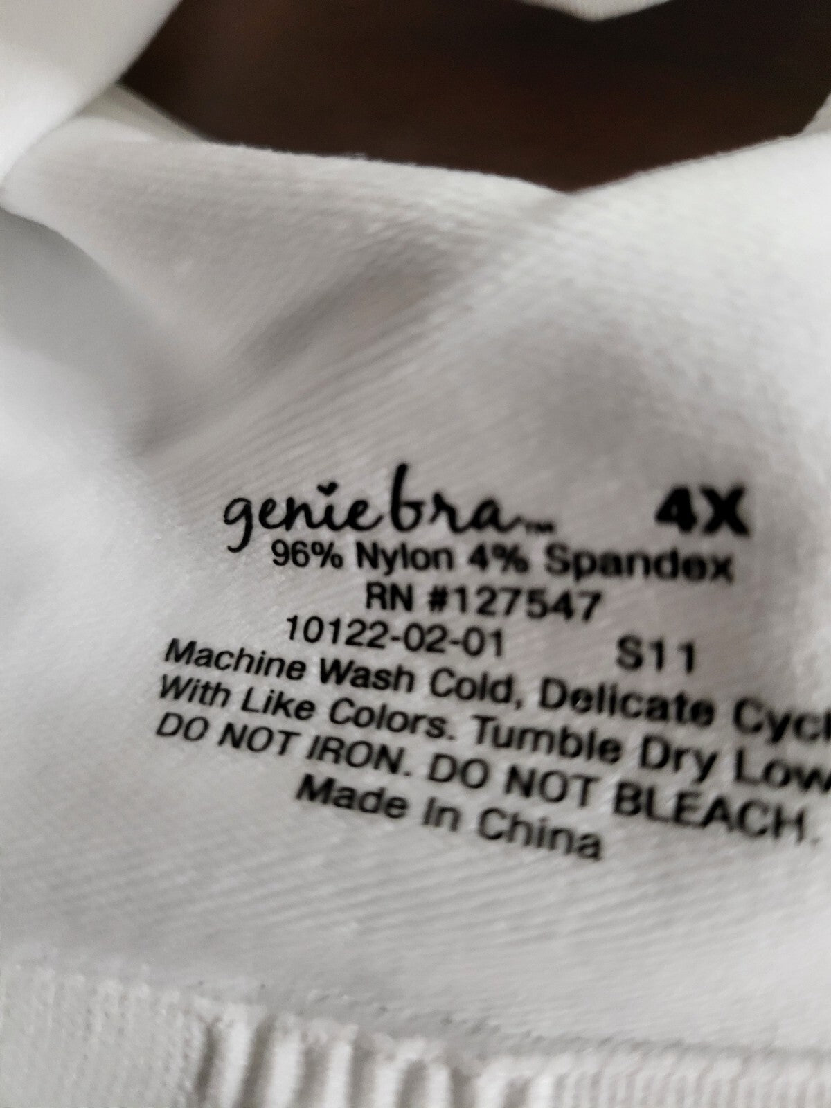 Genie Bra 3 Pack size 26B MEDIUM  Comfort Sports Bras  White - Removable Pads