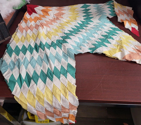 Quilting Fabric 1/2 of Texas Star 74" point to point  Smooth Texture Part Quilt