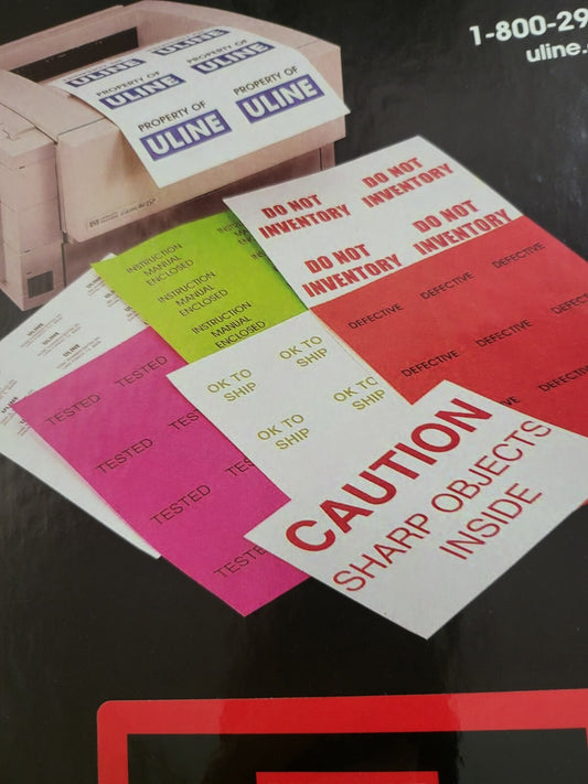 2000 ULINE Premium Laser Labels 2x2" Fluorescent  S-17046G GREEN Open or Damaged