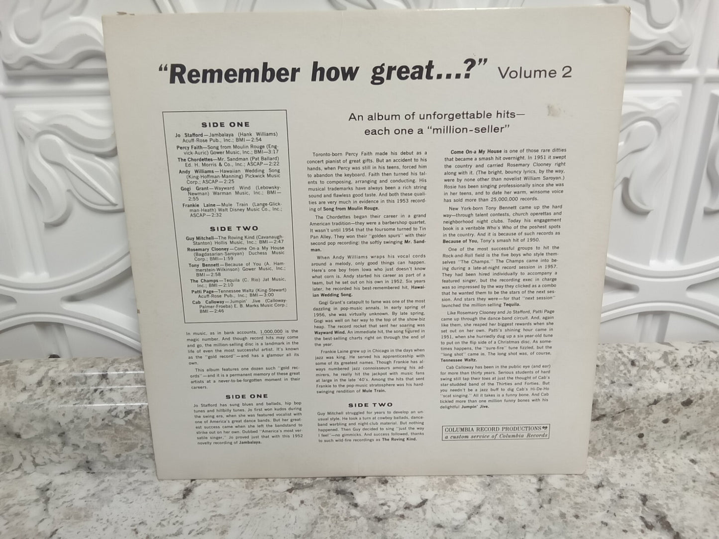 Remember How Great Volume 2 LP Record