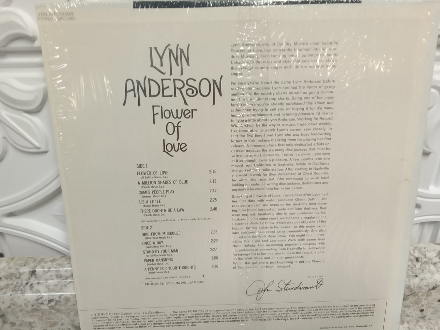 Lynn Anderson Flower of love vinyl record LP