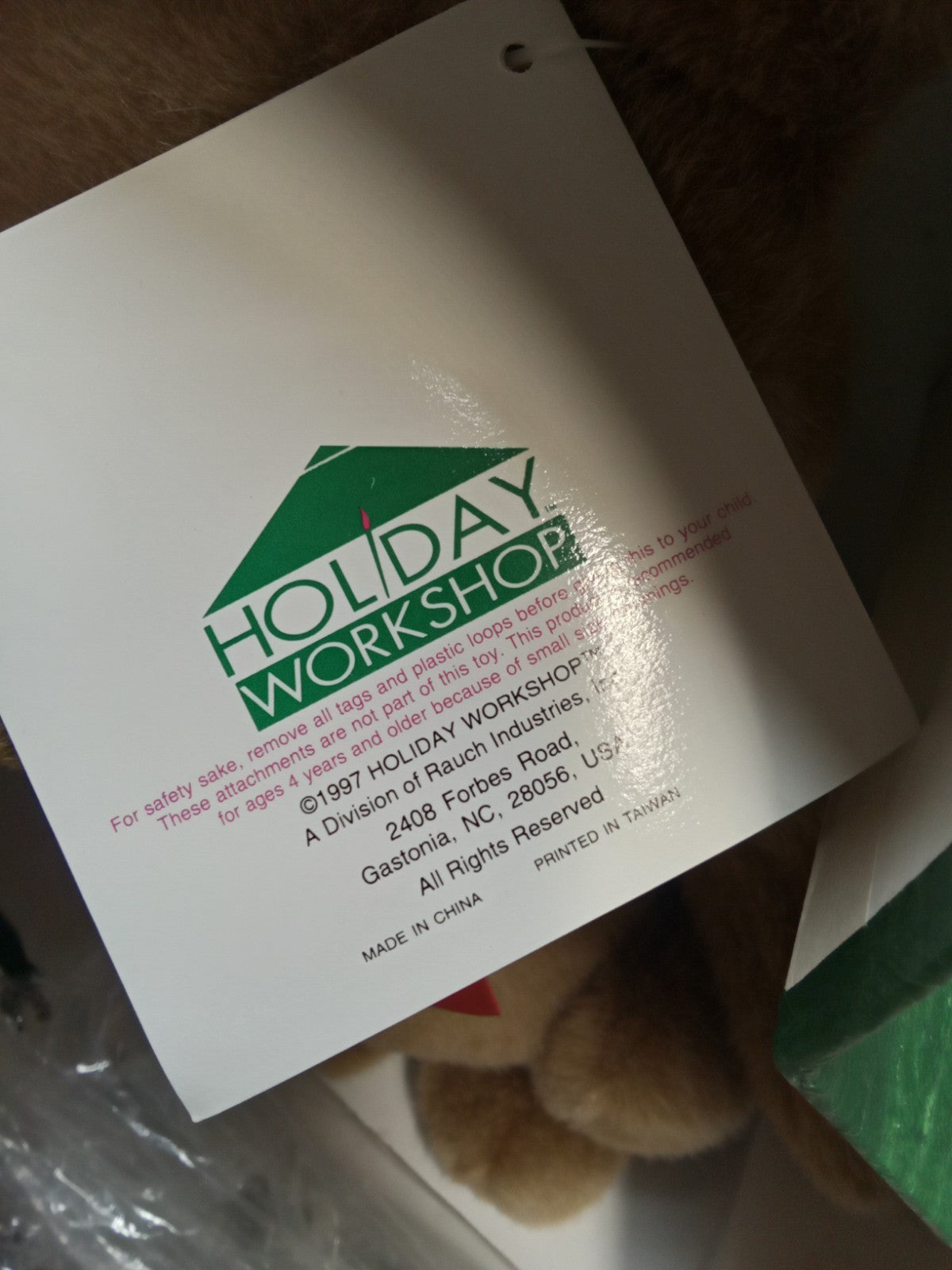 Holiday Workshop Teddy Bear In A Box