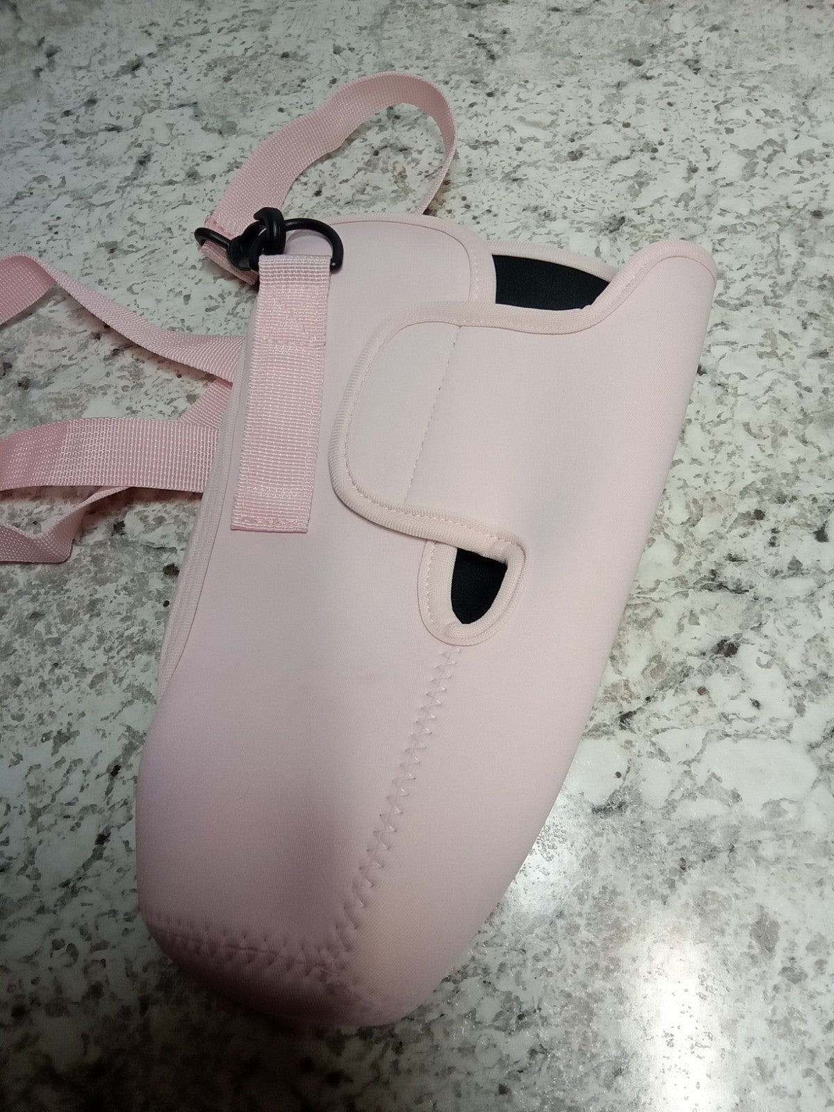 pink Tumbler Shoulder Carrying Bag With Zipper Pouches