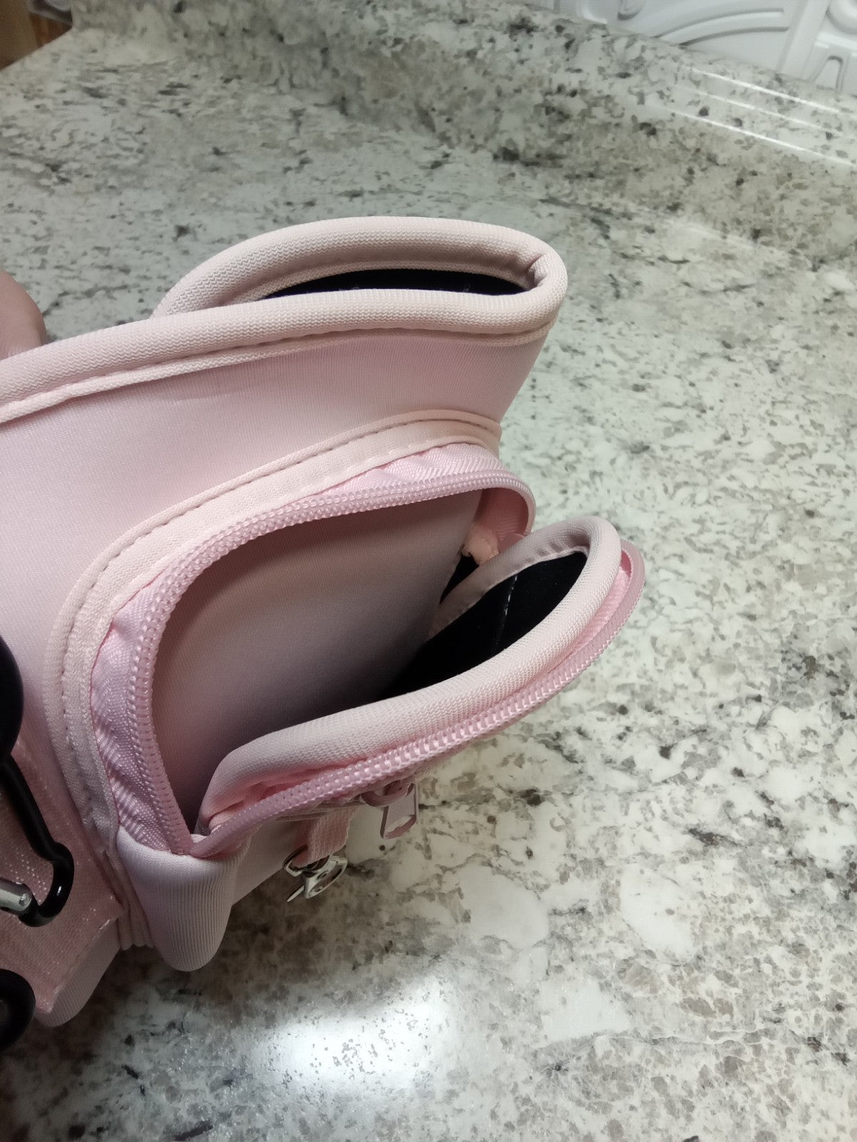 pink Tumbler Shoulder Carrying Bag With Zipper Pouches